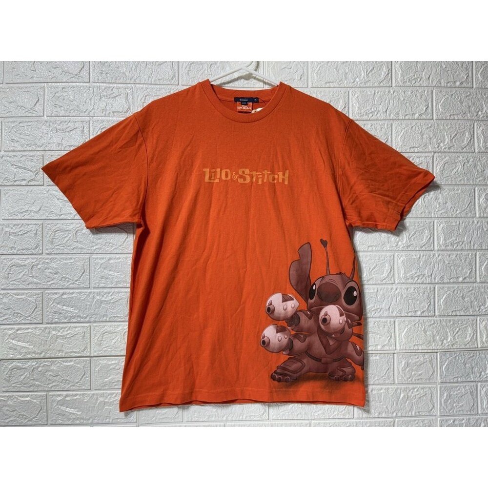 NEW WITH TAGS - Bossini Lilo & Stitch Orange Graphic T Shirt Size XL